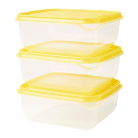 ست ظروف نگهداری مواد غذایی زرد ایکیا PRUTA