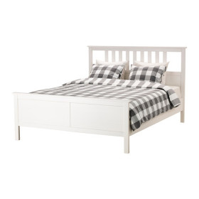 فریم تخت دو نفره  160 سفید ایکیا HEMNES